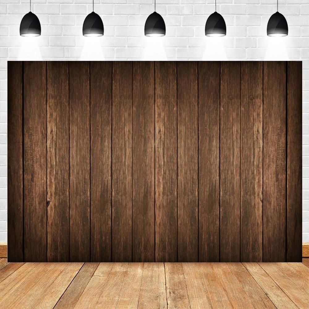 Wood Backdrop for Food Baby Portrait Photography Backdrops White Brown Wooden Board Plank Background for Party Decor Custom
