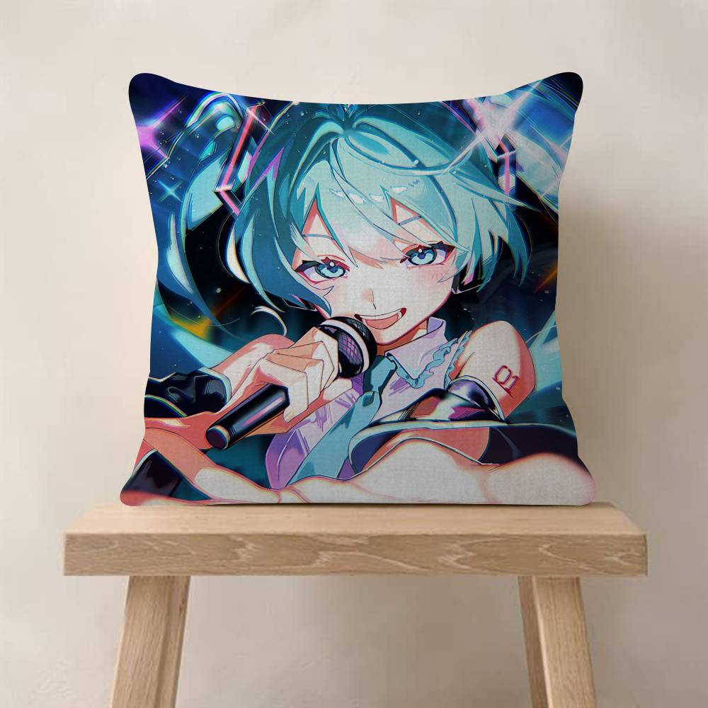 

Cushion Cover Decorative Pillow Sofa Home Decor case pillow cases Anime HHatsune Singer Miku 30x30cm