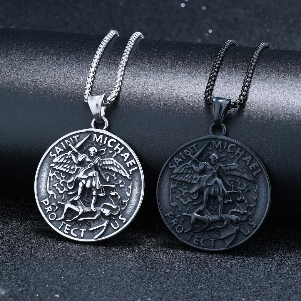 Nordic Mythology Viking Style Archangel Personality Domineering, Titanium Steel Pendant Daily Wear Necklace