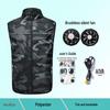 Men's Summer Cooling Vest with Fan: Outdoor Sun Protection, Sweat Absorption, Heatstroke Prevention, and Heat Dissipation.