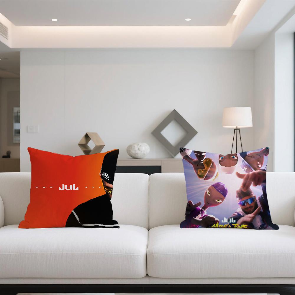 D-DP Cushion Cover For A Sofa Car Office Cafe Rapper J-Jul Soft And Comfortable Double-Sided Printing Vie Pillow Cover