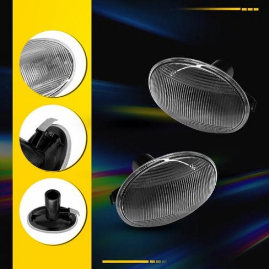 Clear Lens Front Side Marker Fender Lights For MINI Cooper R55 R56 R57 R58 R59