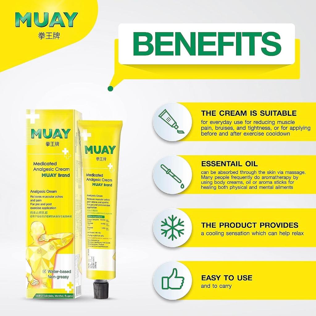 Namman Muay Thai Herbal Cream 100g – Pain Relief & Muscle Recovery – Original Thai Massage Cream