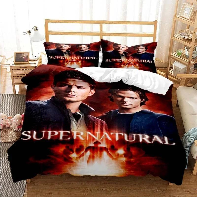 Set Biancheria da Letto Soprannaturale per Camera da Letto Morbido Moderno Copriletto Comodo Copripiumino per Bambini Coperta e Federa