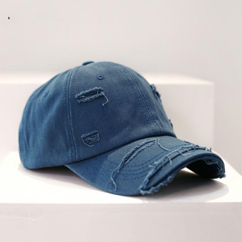 New made old cap hip hop sports women broken edge hole baseball hat men sun hat casual shade sun protection