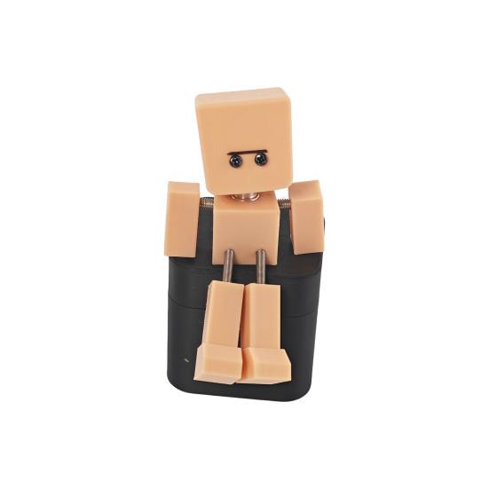 Muñeco de Pies Temblorosos Impreso en 3D Figura de Hombre Tembloroso Decoración Oscilante Física sin Batería con 12 Expresiones para Salpicadero de Coche Escritorio de Oficina Hogar