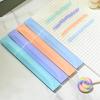 4 Pieces Ergonomic Grip Highlighter 4 Color Soft Chiseled Tip Highlighter Marker for Scrapbooking Journal Card Making