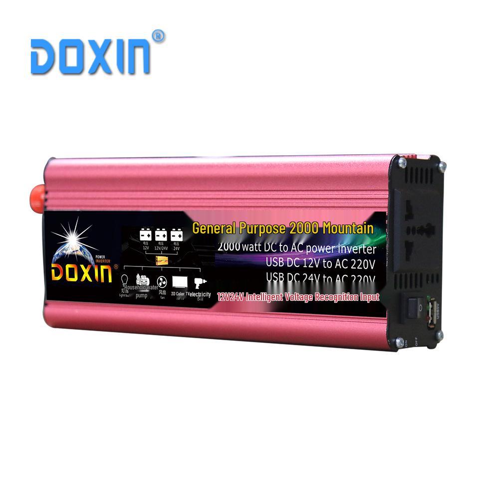 2000W DC12/24V To AC220V Universal Car Inverter, Red