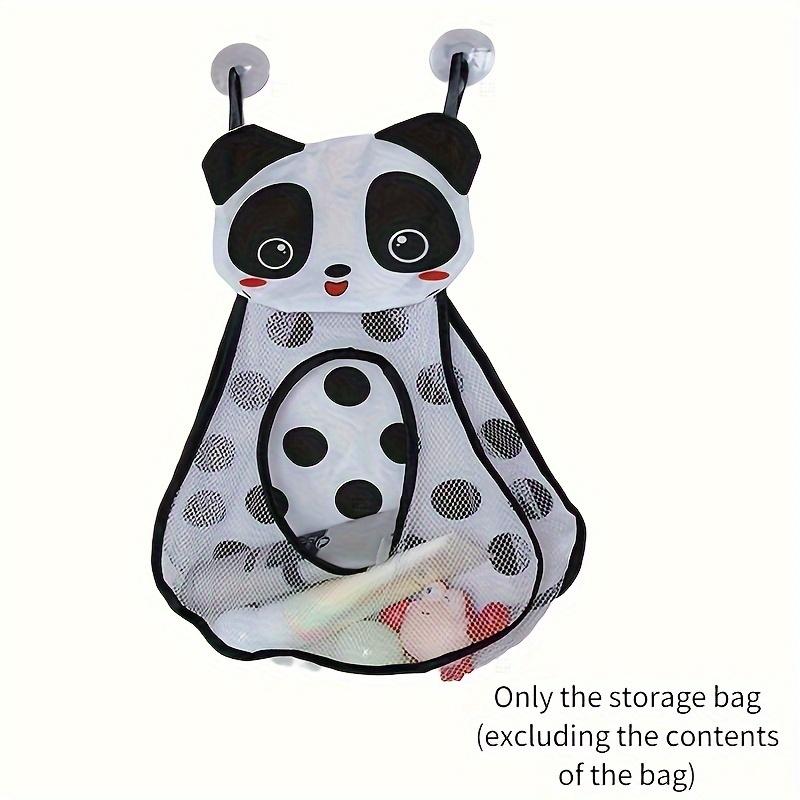 1pc Cute Panda Bath Toys Mesh Net Storage Bag Strong Suction Cups Bath Game Bag Bathroom Organizer Water Toys