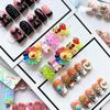 Glossy Hand Paint Thickness Acrylic Handmade Nail Sets 10PCS Multicolor Luxurious Gorgeous UV Gel Carved Artificial Manicure Art