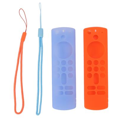 2pcs Silicone Remote Protective Cover Anti Slip Shockproof Remote Control Cover with Lanyard for Voice Remote 3rd Gen