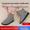 Botas de Neve Femininas Aquecidas: Impermeável, Veludo Grosso, Aquecimento Elétrico, Sola Macia, Antiderrapante, Botas de Inverno de Algodão Martin.
