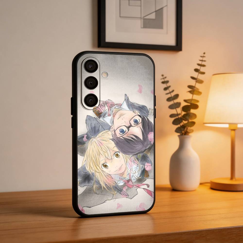 Anime-Your Lie In April-Kaori Miyazono  Phone Case For Samsung  A73,A21s,A22,A31,A32,A52,A53,A71,A80,Soft Black Shell