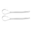 2pcs Adult Tongue Scraper Portable Reusable Stainless Steel Freshen Breath Tongue CleanerL
