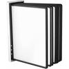 A4 Wall Document Holder - Leviatan - Metal Support - 10 Pockets - Black - Durable