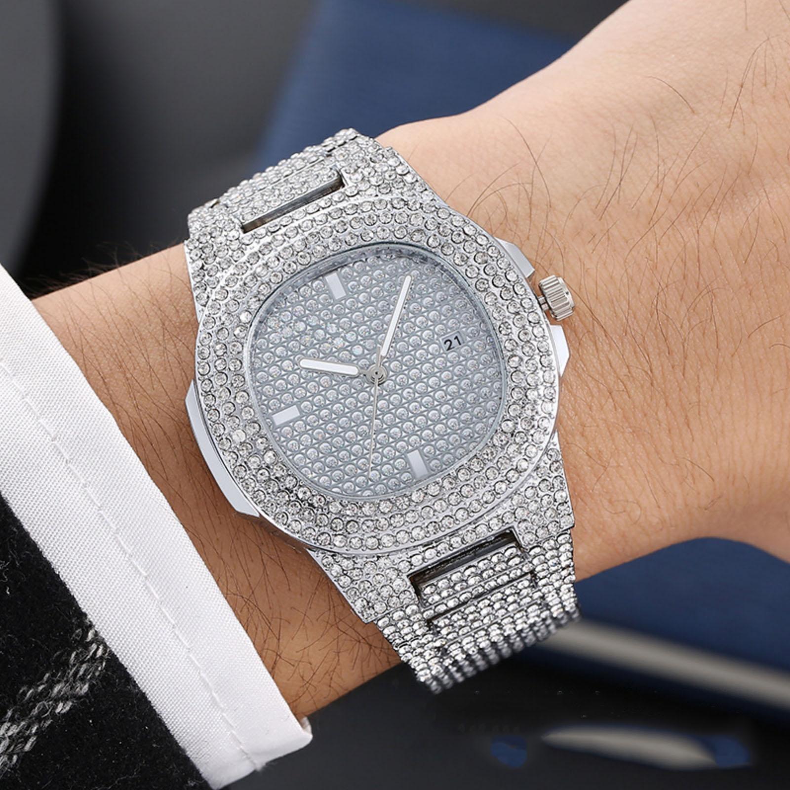 

Мужские водонепроницаемые светящиеся наручные часы-будильник для бега One Size серебряный