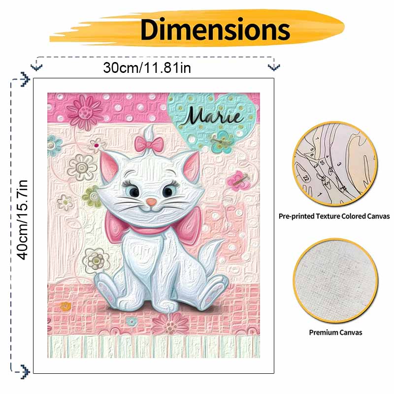 Disney Marie Cat Oil Painting Art Set Handmade Diy Gift Home Decoration