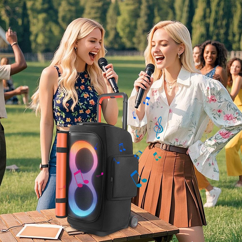 Portable Speaker Dust Case with Mic Pocket For JBL PARTYBOX 520 Speaker Storage Bag Party Speaker Carry Case Double-Sided Cover