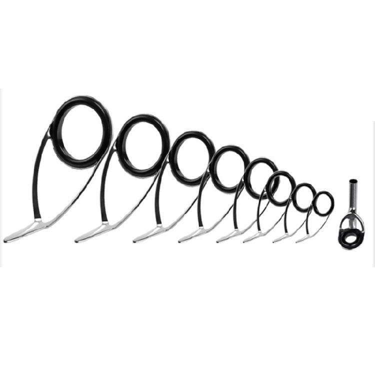 9Pcs Stainless Steel Ceramic Rings Rod Tip Fishing Rod Guides Single/Double Leg Fishing Rod Guides Rings Easily Install