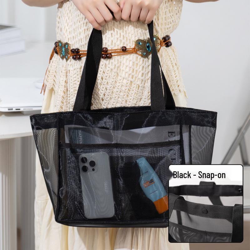Versatile Transparent Nylon Mesh Tote Bag - Beach & Travel Large Capacity