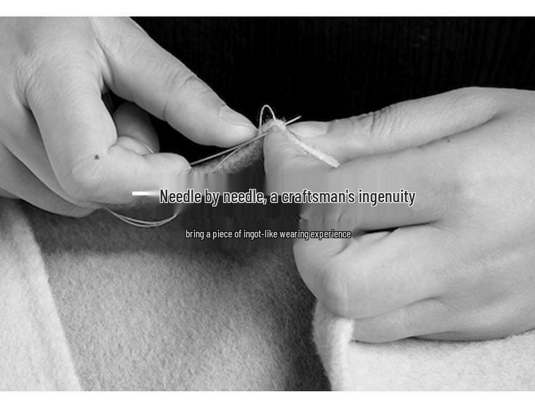 2025 Women's Autumn/Winter Slimming Wool Blazer – Elegant Double-Faced Wool Coat for Commuting