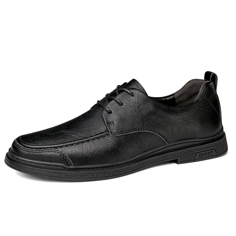 Genuine Leather Male Casual Oxford ShoesShoes Lace-up Dress Shoes Classic Business Footwear Luxury Mens Handmade Gentleman Shoes