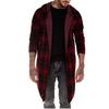 Men Splicing Hooded Solid Trench Coat Jacket Cardigan Long Sleeve Outwear Blouse