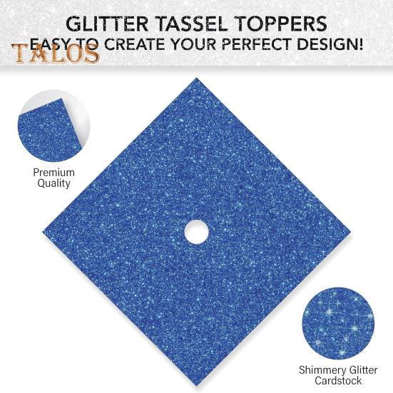 10 Pcs Glitter Cardstock Paper for Graduation Cap Decorations 10" X 10" Sparkly Construction Paper for DIY Grad Caps Crafts Scrapbook Supplies