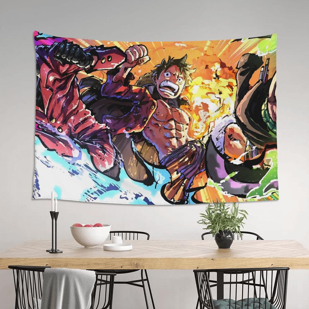 Cutecore Anime One Pieces Tapestry Bedroom Decoration Wall Hanging Blanket Tapestry Cool Stuff For Room