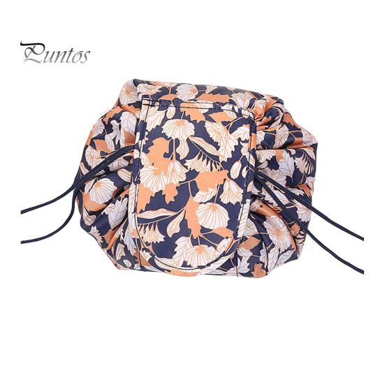 

Сумка для хранения с завязками на шнурке, с принтом цветов фламинго, большой емкости, косметичка, застегивающаяся на ленту, герметичная сумка для хранения для путешествий и бизнеса