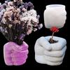 Concrete Flower Pots Creative Fist Shape Silicone Mold Pen Holder Container Mold Homemade Succulent Plant Pot Craft Home Decor