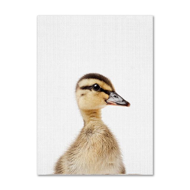 Koala, králík, veverka, slon, plátno, plakát pro dětský pokoj, nástěnný obrázek, tisk zvířat, plátno, malba, severský dětský pokoj