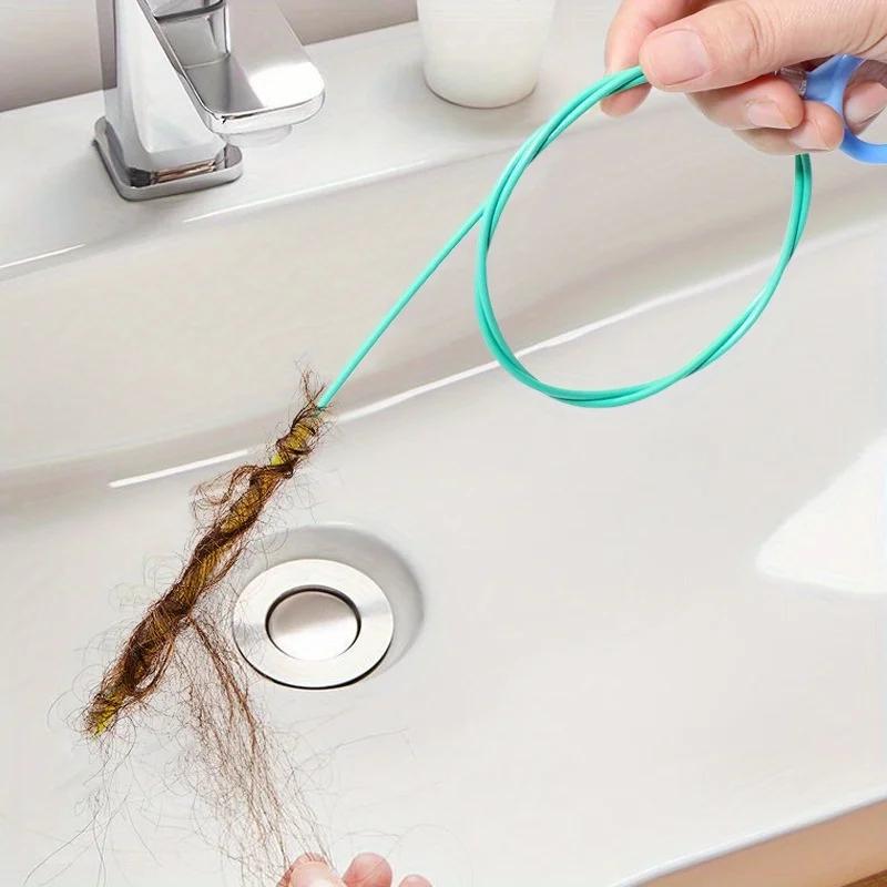 Sewer Unclogger, Bathroom Sink, Hair Dredging Brush, Kitchen Sink, Pipeline Internal Cleaning Tool 90cm