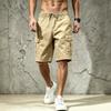 Pantaloncini Cargo da Uomo con Tasche Multiple Casual Vestibilità Larga Lunghezza Media per Esterno Estivo