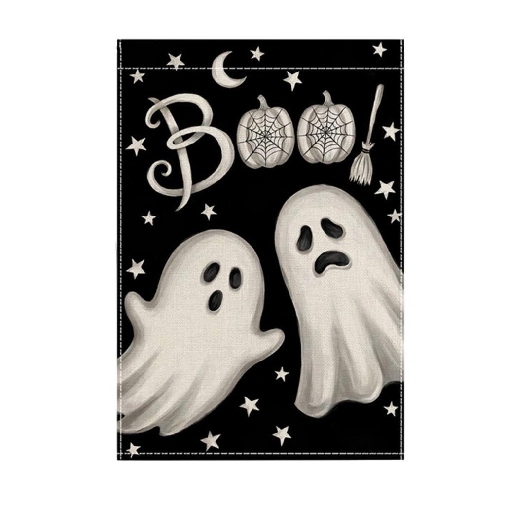 Halloween Garden Flag with Leaf Print for Fall Outdoor Decor