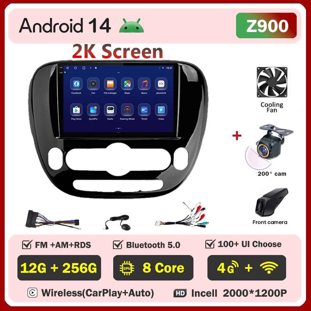 For KIA Soul 2013-2019 Car Radio Player Car Carplay Screen Autoradio Mirror Link Car Intelligent Systems Touch Screen AutoMotive