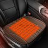12V Heated Car Seat Cushion 17.72"x17.72" Thick Memory Foam Seat Protector Pad Anti-Slip Bottom Car Seat Pad for Car Office Home Use