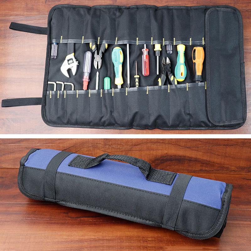 Chef Knife Bag Roll Bag Carry Case Bag Canvas Kitchen Knife Storage Bag Cooking Portable Durable Organizer Storage Pockets