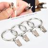 1-20pcs Curtain Rings with Clips Openable Drapery Metal Clip Rustproof Metal Hangers Ring for Windows Rods Decorative Drapery