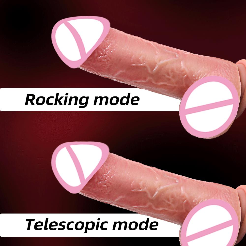 Adult Sex Toys Thrusting Vibrating Dildo Remote Control Realistic Suction Cup Dildo for G Spot Clitoral Anal Dildo Stimulation