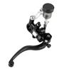 Right Motorcycle Hydraulic Clutch Lever Master Cylinder Straight Push Brake Pump (Black)