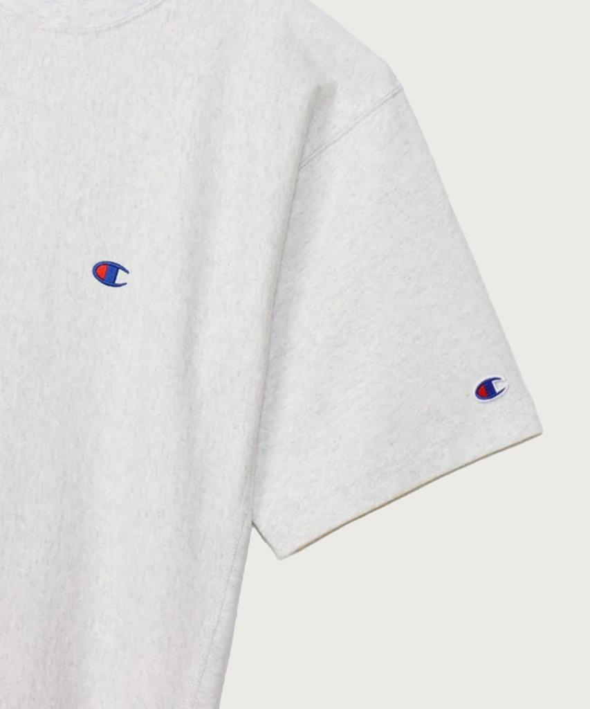 Champion Reverse Weave C Logo Short Sleeve T-Shirt Oatmeal