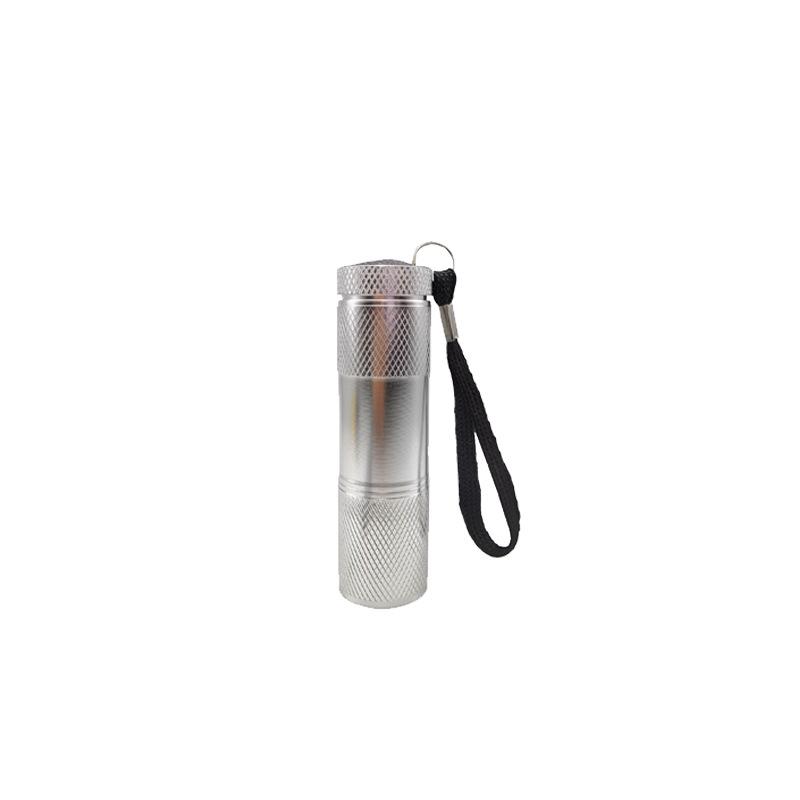 9 LED UV Ultraviolet Purple Flashlight - Portable Currency Detector, 395nm Fluorescent Detection Lamp, Aluminum Alloy Pen.