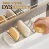 Modern Bathroom Soap Dish Holder, Stainless Steel Drain Tray, Wave Shaped 2-3 Soaps Sponge Organizer for Shower Kitchen Countertops Holder With