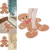 Christmas Gingerbread Man Door Mat In Polyester For Home Entryway Decor