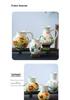 Hand-painted Peony Ceramic Vase for Hydroponic Flower Arrangement