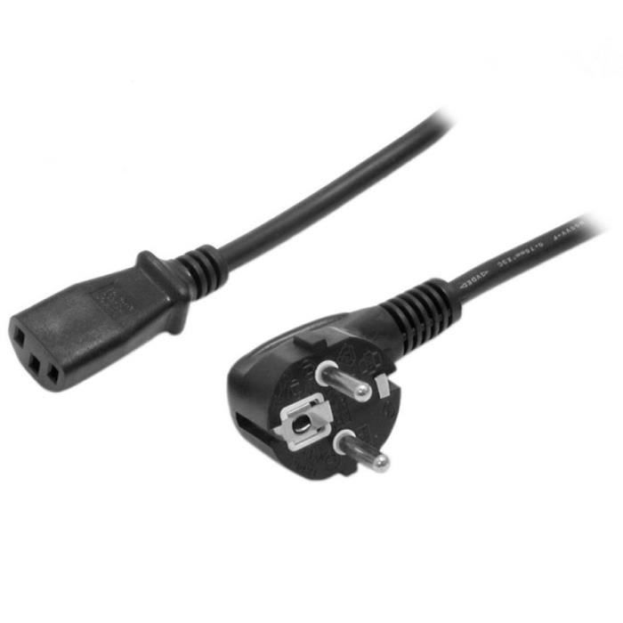 Strømkabel - StarTech - 3m - Schuko CEE 7/7 - C13 - 18AWG - 10A 250V - Svart