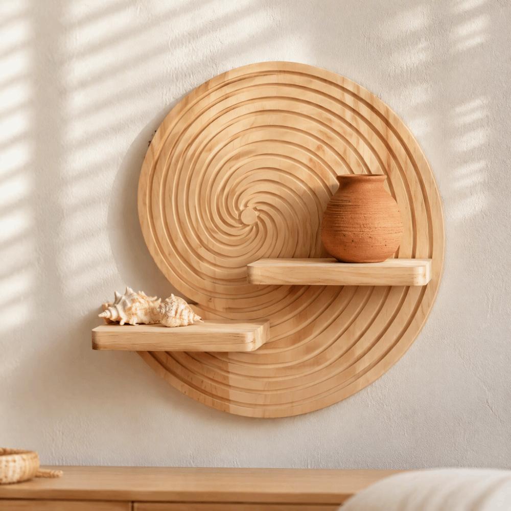 Irregularly Shaped Wall-Mounted Planter Shelf Natural Storage Rack Plant Decorative