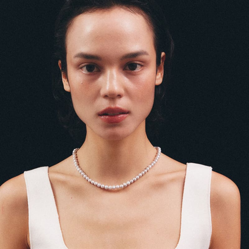 Lowool Gray Pearl Necklace