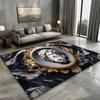 European Style Carpet for Living Room Black Marble Decor Sofa Area Large Rugs Hotel Hall Floor Mats Home Modern Decoration Rugs